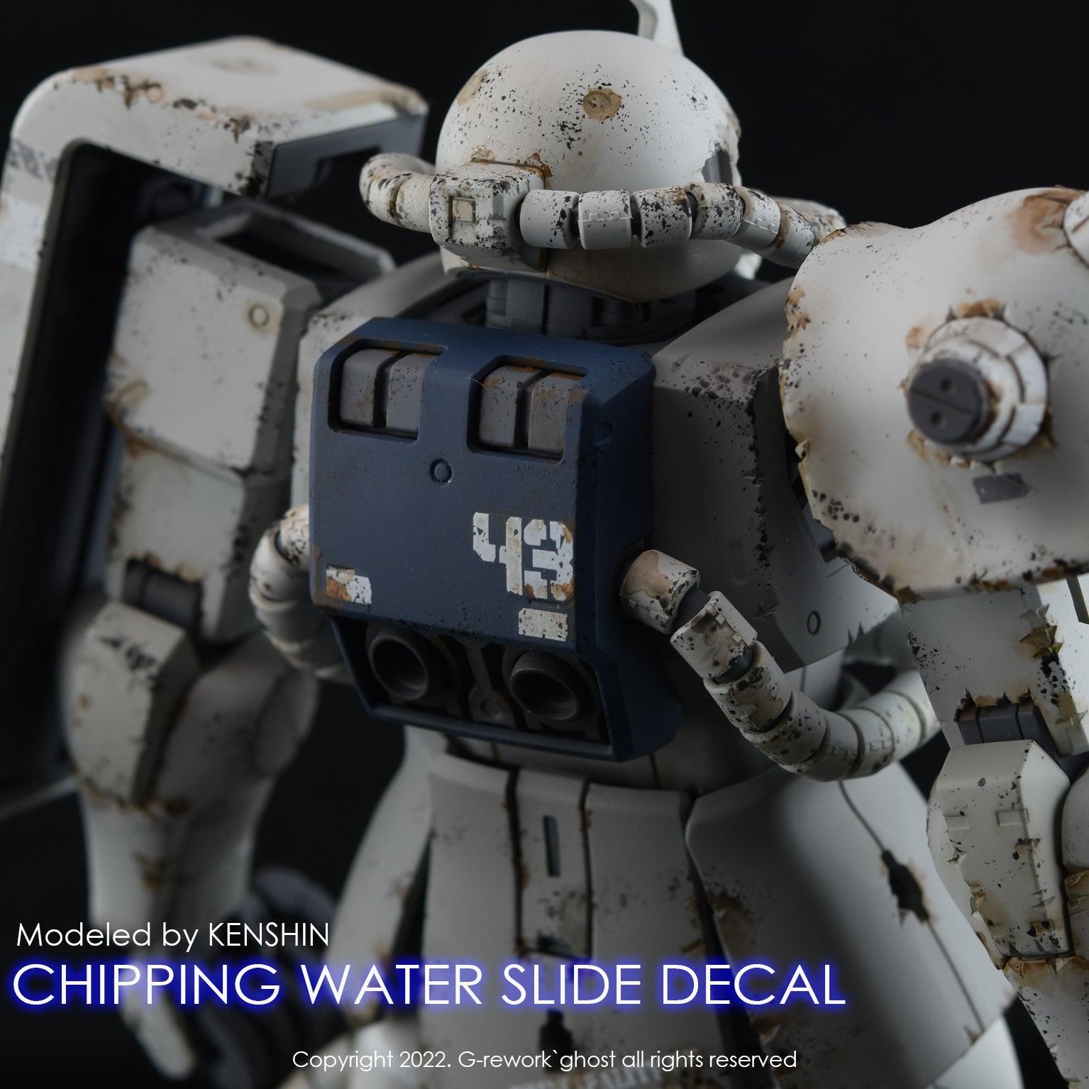 CP-N-01-W - (White) Chipping Decal Number Water Decal [G-REWORK] - Show Me What You Bot