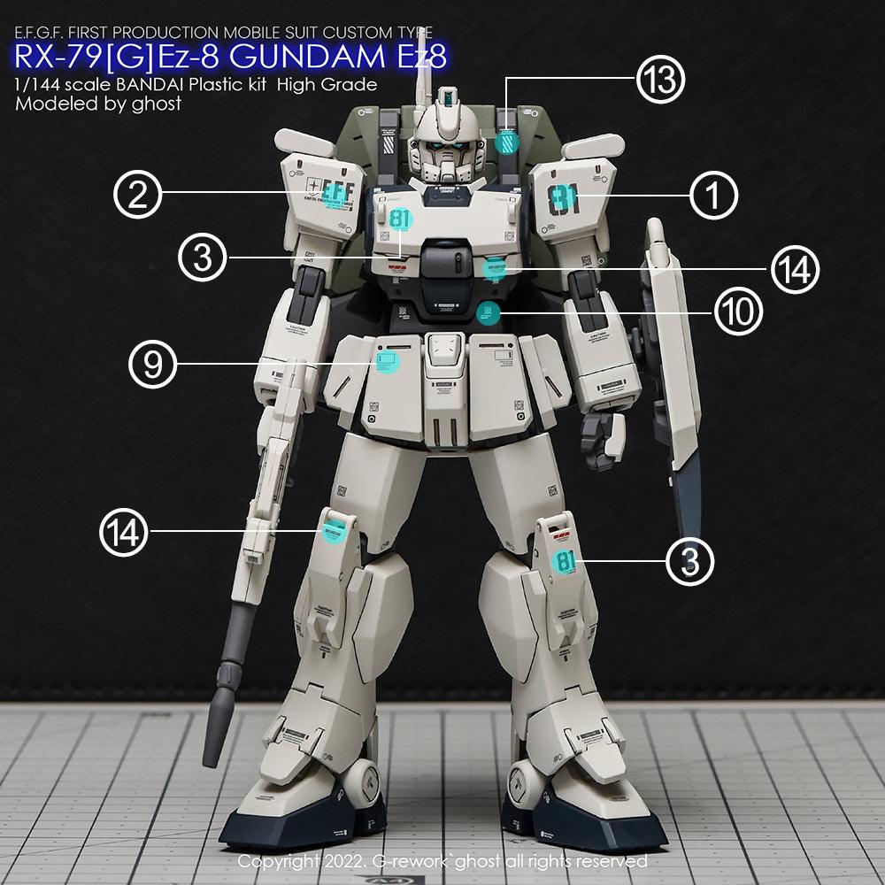 CD-H155 - HG 1/144 RX-79[G] Ez-8 Gundam Water Decal [G-REWORK] - Show Me What You Bot