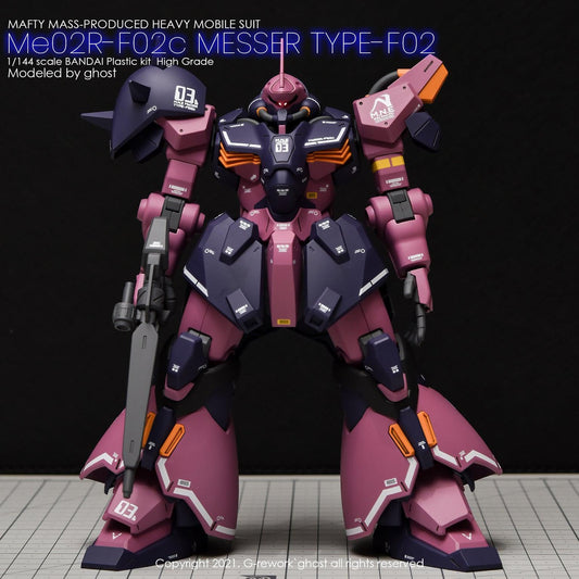 HG 1/144 ME02r-F02c Messer Type-F02c. Water Decal [G-REWORK]