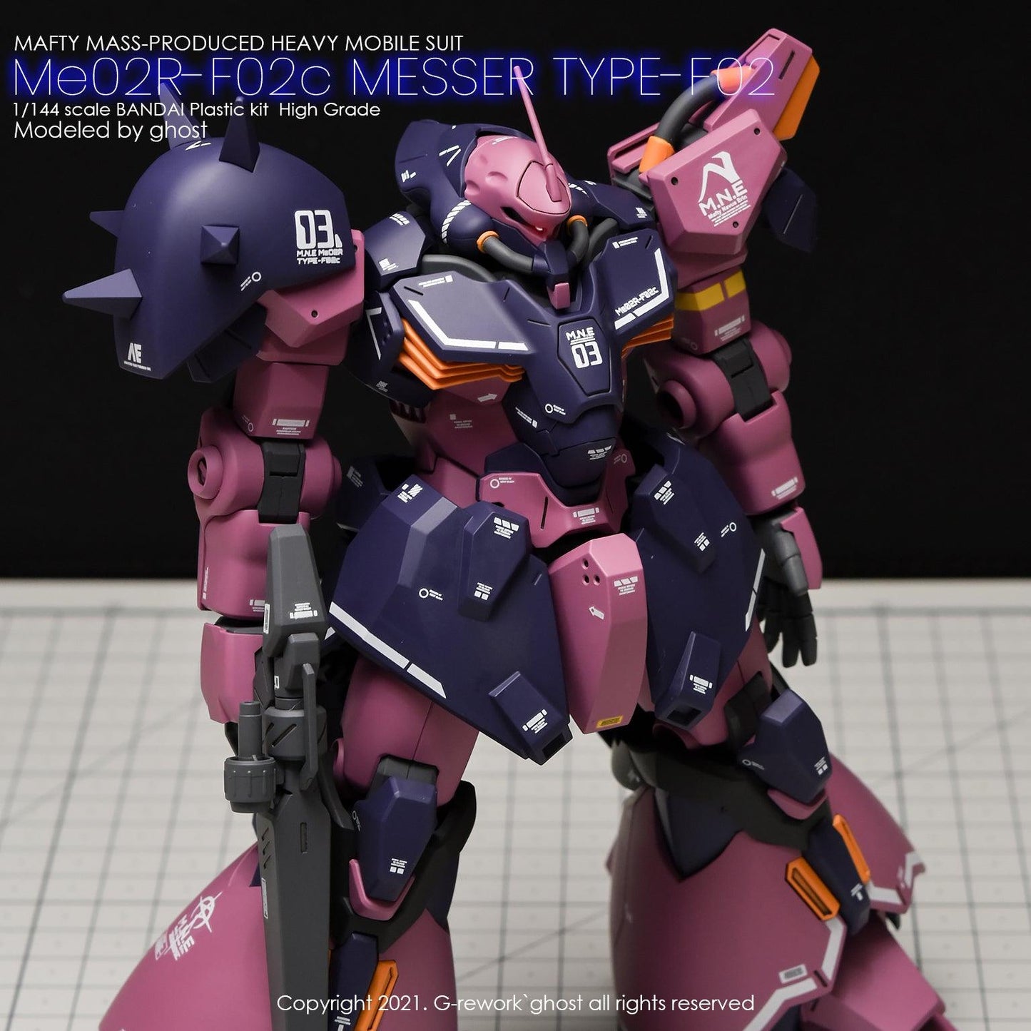 HG 1/144 ME02r-F02c Messer Type-F02c. Water Decal [G-REWORK]