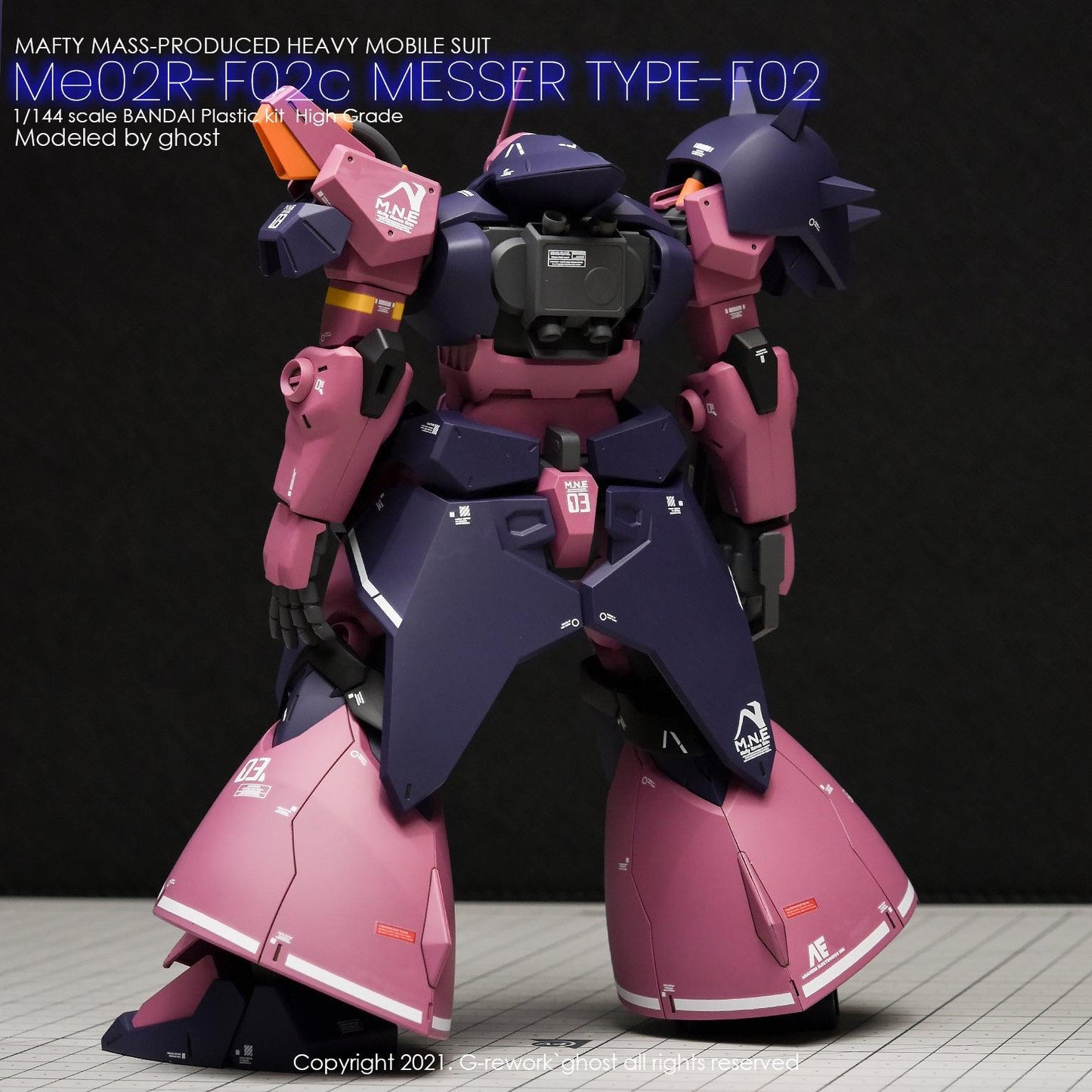 HG 1/144 ME02r-F02c Messer Type-F02c. Water Decal [G-REWORK]