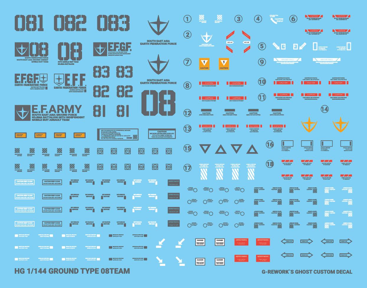 CD-H210 - HG 1/144 RX-79[G] Gundam Ground Type Water Decal [G-REWORK] - Show Me What You Bot