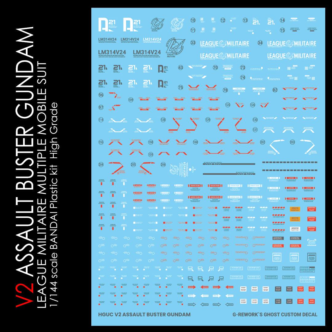 CD-H189 - HG 1/144 V2 Assault Buster Gundam Water Decal [G-REWORK] - Show Me What You Bot