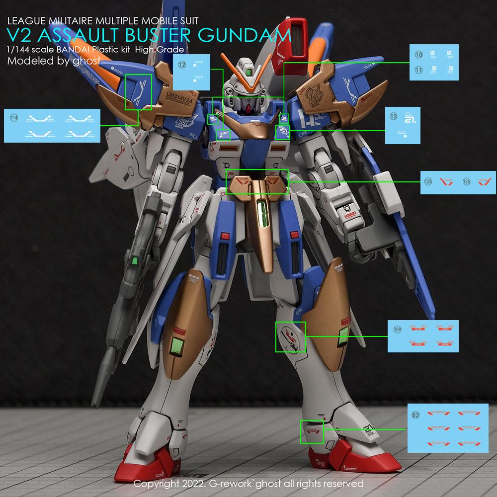 CD-H189 - HG 1/144 V2 Assault Buster Gundam Water Decal [G-REWORK] - Show Me What You Bot