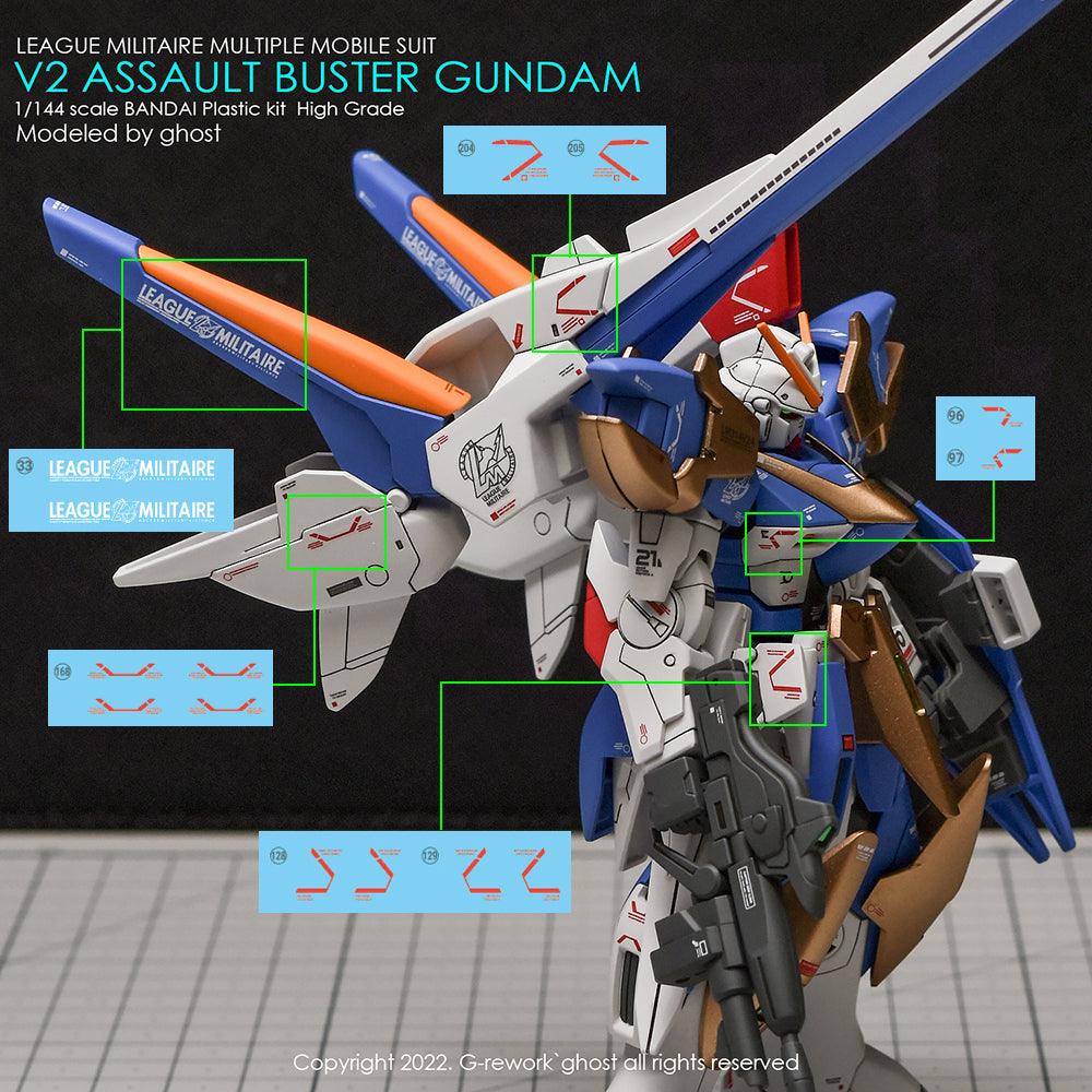 CD-H189 - HG 1/144 V2 Assault Buster Gundam Water Decal [G-REWORK] - Show Me What You Bot