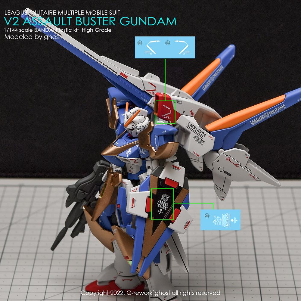 CD-H189 - HG 1/144 V2 Assault Buster Gundam Water Decal [G-REWORK] - Show Me What You Bot