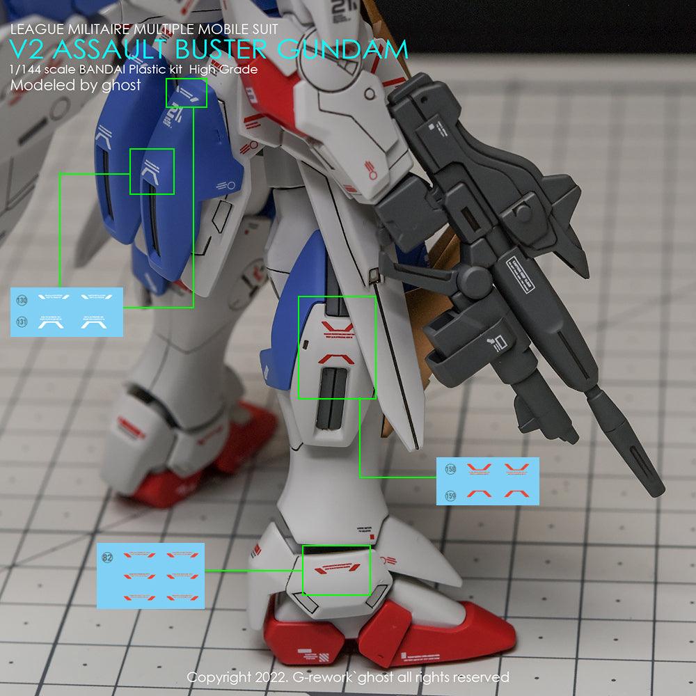 CD-H189 - HG 1/144 V2 Assault Buster Gundam Water Decal [G-REWORK] - Show Me What You Bot