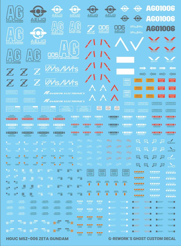 CD-H203 - HG 1/144 Zeta Gundam GEP Water Decal [G-REWORK] - Show Me What You Bot