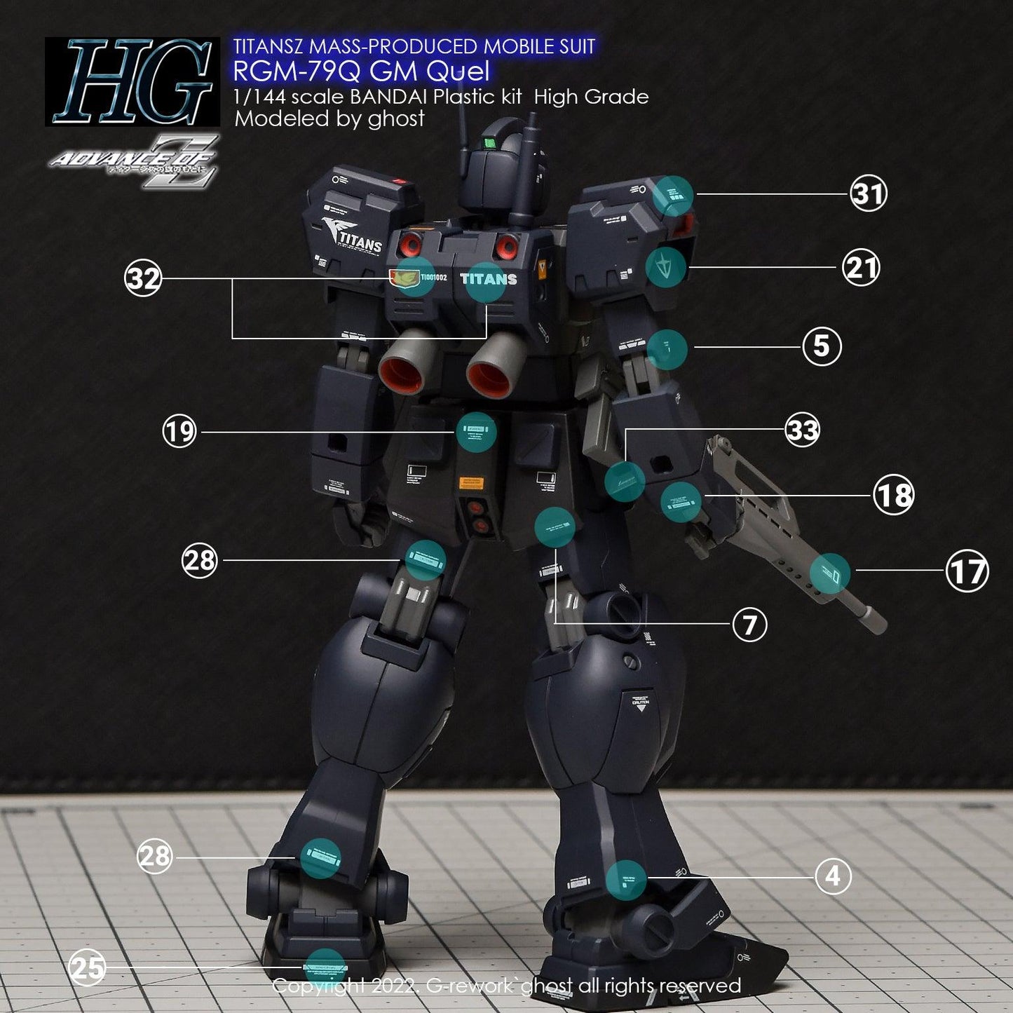 HG 1/144 RGM-79Q Quel Water Decal [G-REWORK] - Show Me What You Bot