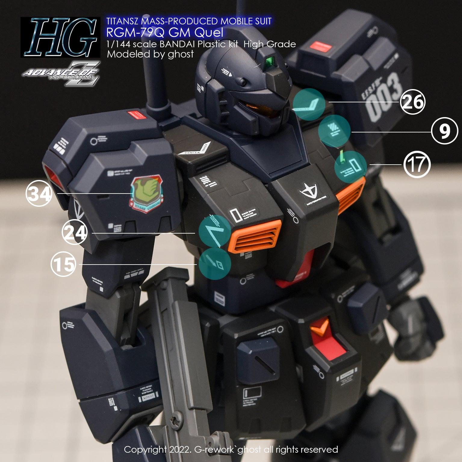 HG 1/144 RGM-79Q Quel Water Decal [G-REWORK] - Show Me What You Bot