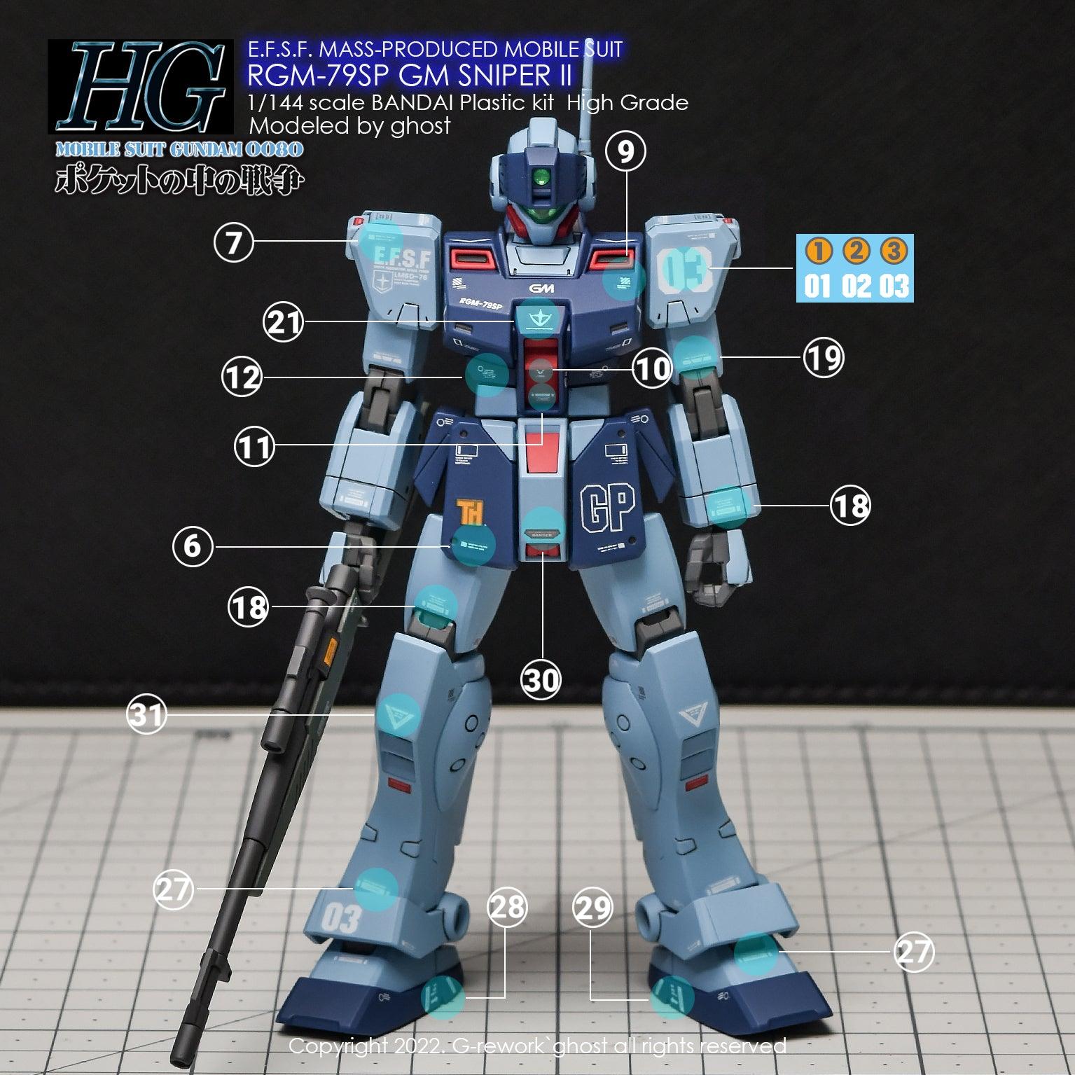 CD-H146 - HG 1/144 RGM-79SP GM Sniper II Water Decal [G-REWORK] - Show Me What You Bot