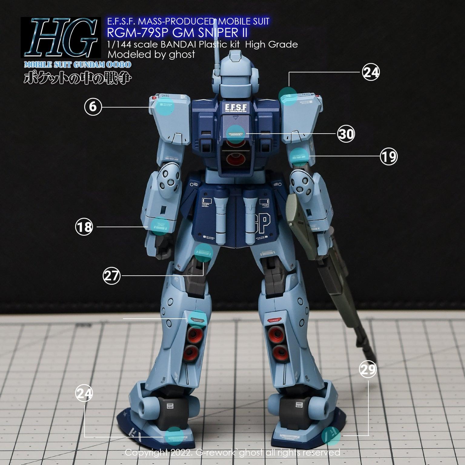 CD-H146 - HG 1/144 RGM-79SP GM Sniper II Water Decal [G-REWORK] - Show Me What You Bot