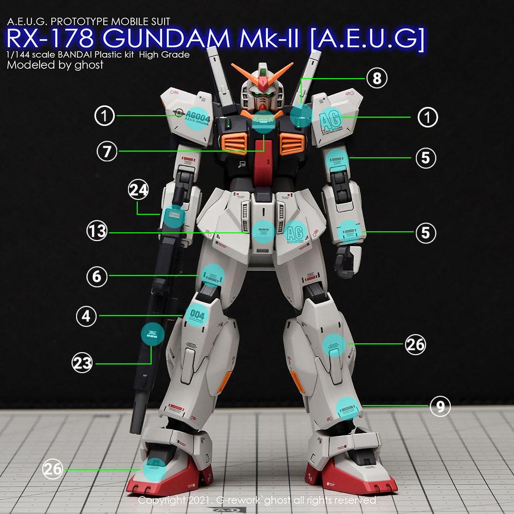 CD-H193 - HG 1/144 RX-178 MKII Gundam AEUG Water Decal [G-REWORK] - Show Me What You Bot