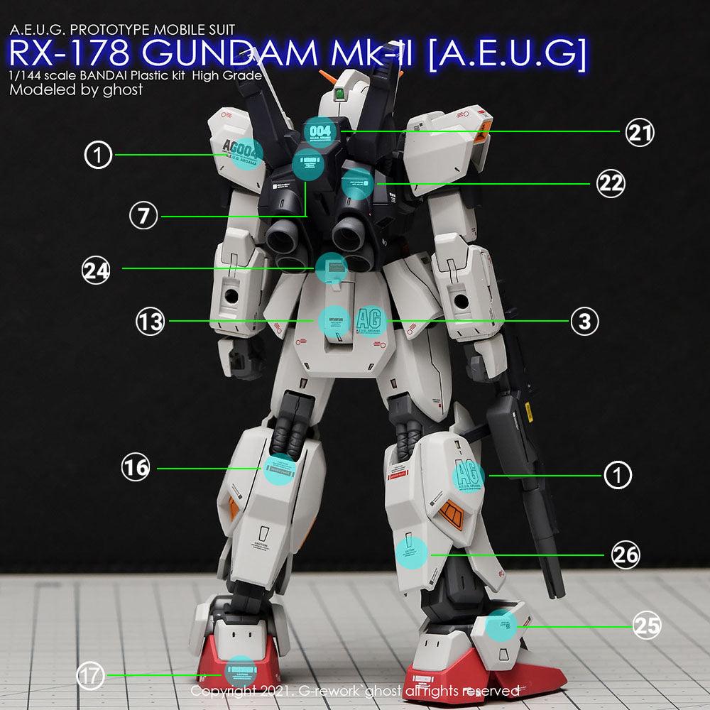 CD-H193 - HG 1/144 RX-178 MKII Gundam AEUG Water Decal [G-REWORK] - Show Me What You Bot