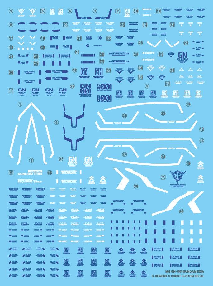 CD-M123 - MG 1/100 GN-001 Gundam Exia Water Decal [G-REWORK] - Show Me What You Bot