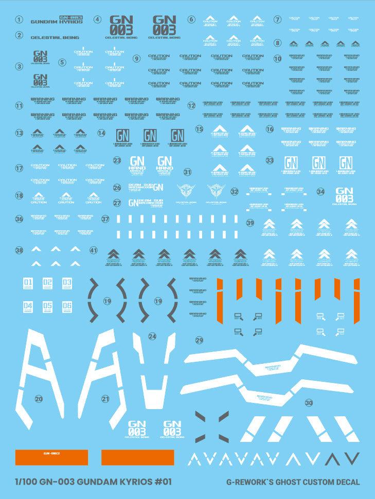 CD-M214 - MG 1/100 GN-005 Gundam Kyrios Water Decal [G-REWORK] - Show Me What You Bot