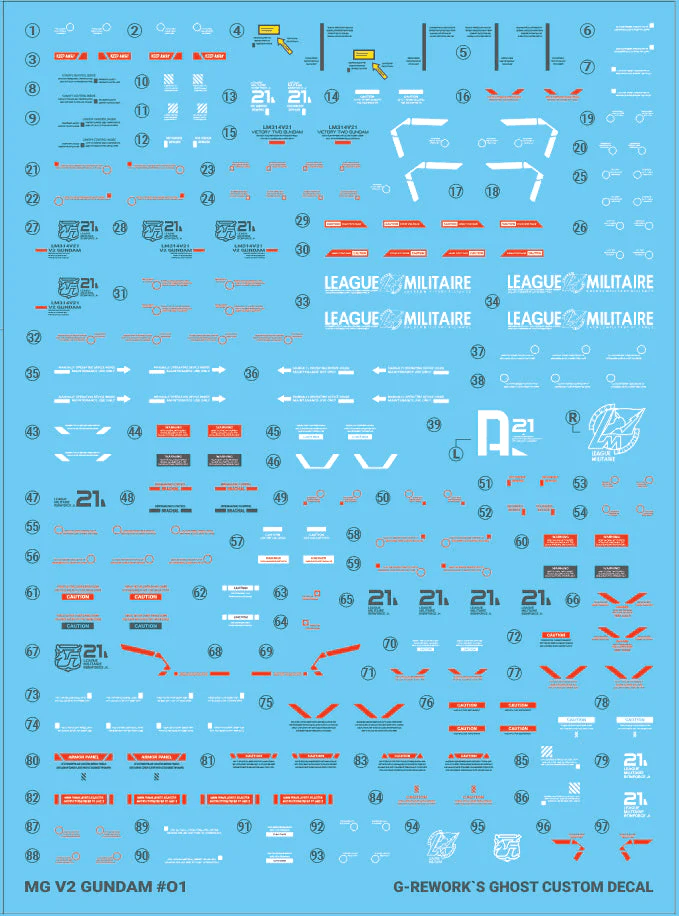 CD-M191 - MG 1/100 V2 Gundam Ver.Ka Water Decal [G-REWORK] - Show Me What You Bot