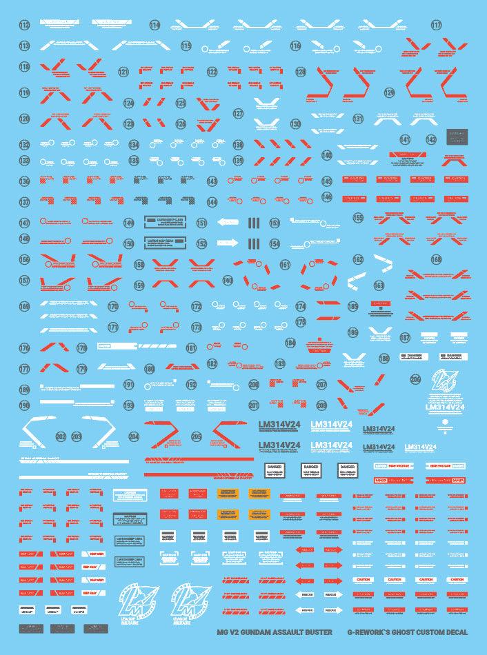 CD-M191AB - MG 1/100 V2 Assault Buster Gundam Ver.Ka Water Decal [G-REWORK] - Show Me What You Bot