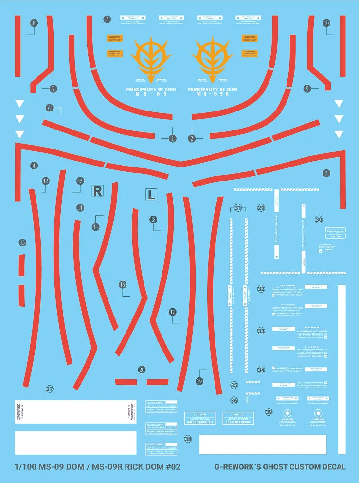 CD-M219-20 - MG 1/100 Dom 1.5 / RickDom 1.5 Water Decal [G-REWORK] - Show Me What You Bot