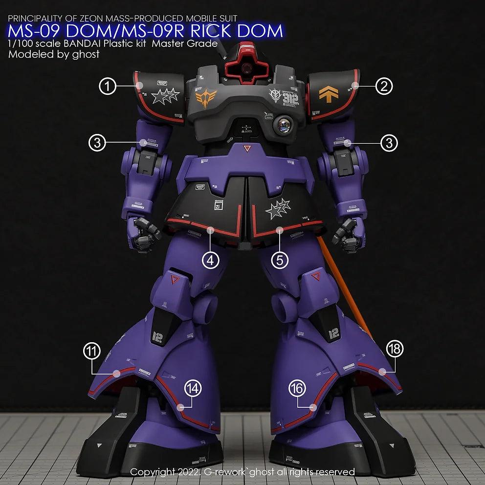 CD-M219-20 - MG 1/100 Dom 1.5 / RickDom 1.5 Water Decal [G-REWORK] - Show Me What You Bot