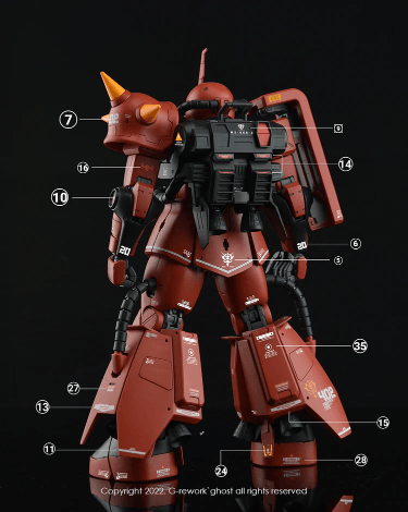 CD-M97J - MG 1/100 MS-06R-2 Zaku 2.0 [Johnny Ridden] Water Decal [G-REWORK] - Show Me What You Bot