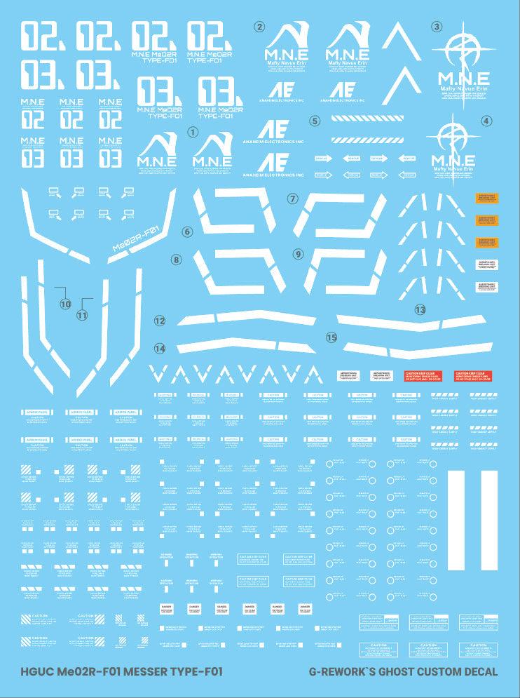 CD-HL-F01 - HG 1/144 ME02r-F01 Messer Type-F01. Water Decal [G-REWORK] - Show Me What You Bot