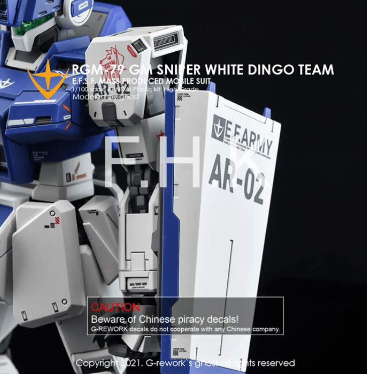 CD-M195-W - MG 1/100 RGM-79SPII White Dingo Water Decal [G-REWORK] - Show Me What You Bot