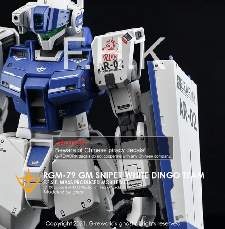 CD-M195-W - MG 1/100 RGM-79SPII White Dingo Water Decal [G-REWORK] - Show Me What You Bot