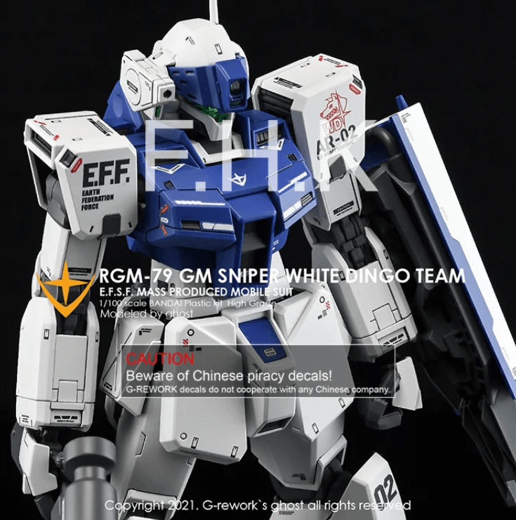 CD-M195-W - MG 1/100 RGM-79SPII White Dingo Water Decal [G-REWORK] - Show Me What You Bot