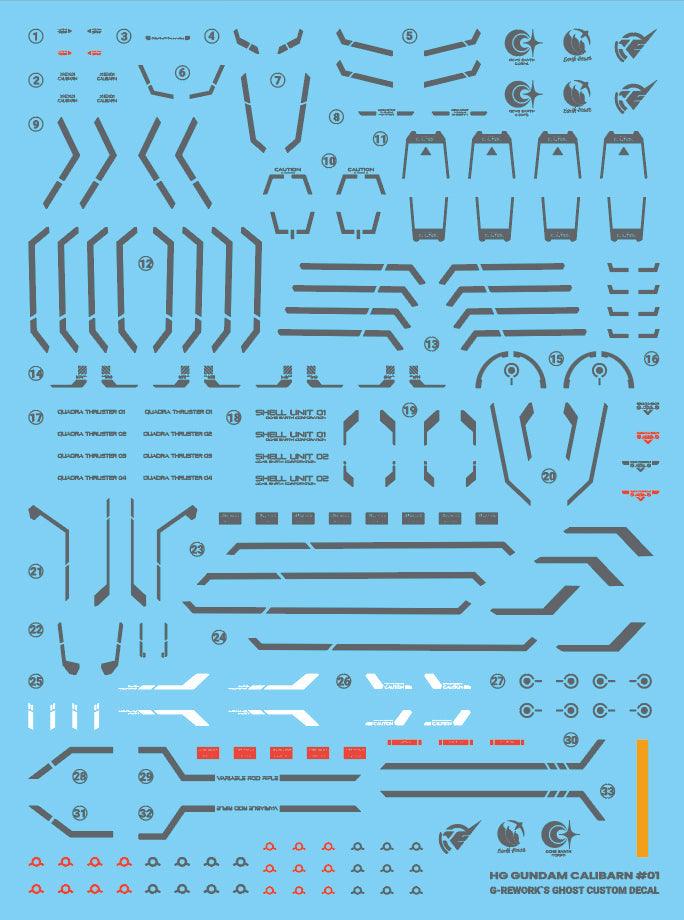 CD-H-WM26 - HG 1/144 Gundam Calibarn Water Decal [G-REWORK] - Show Me What You Bot