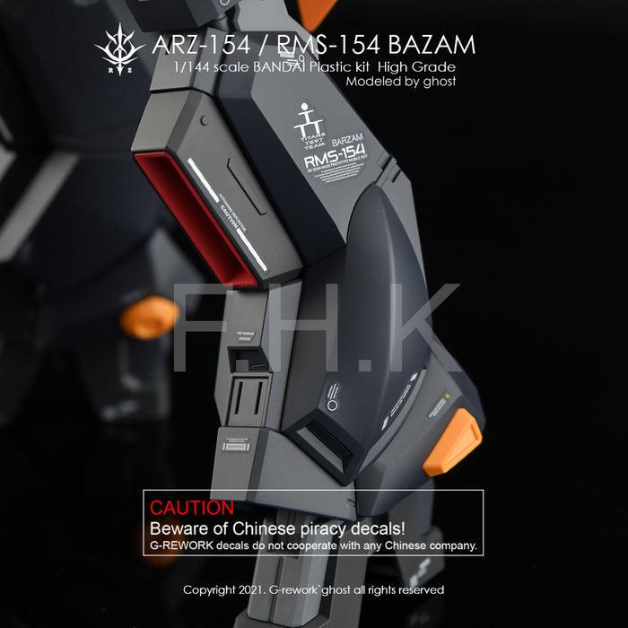 CD-HL-BZ154 - HG 1/144 ARZ-154/ RMS-154 Barzam Water Decal [G-REWORK] - Show Me What You Bot