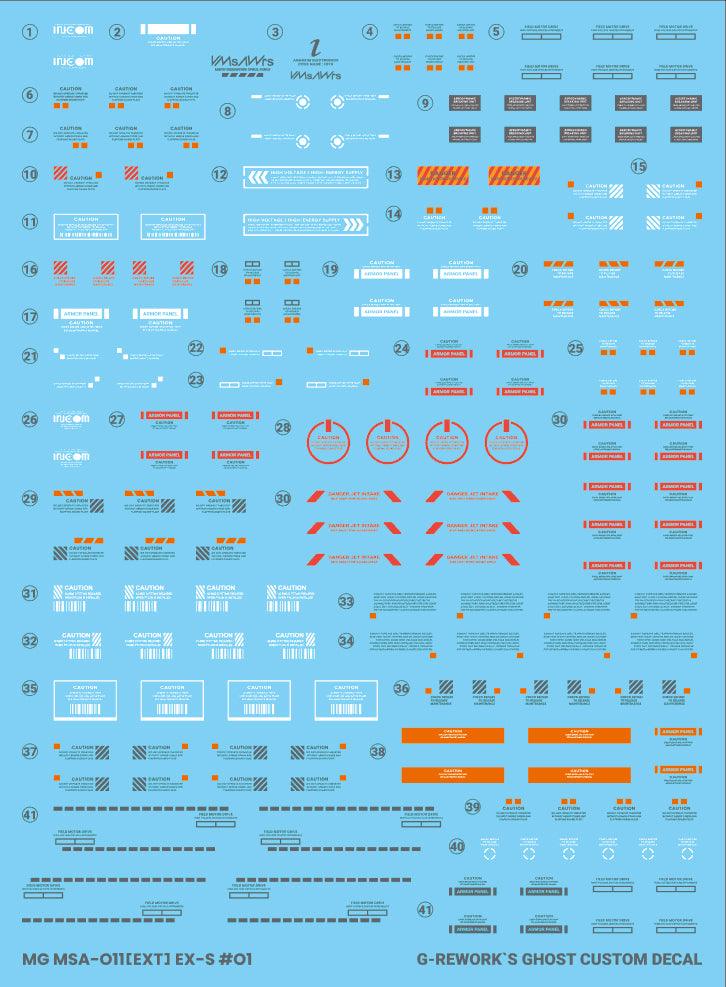 MG 1/100 EX-S Gundam 1.5 Water Decal [G-REWORK]