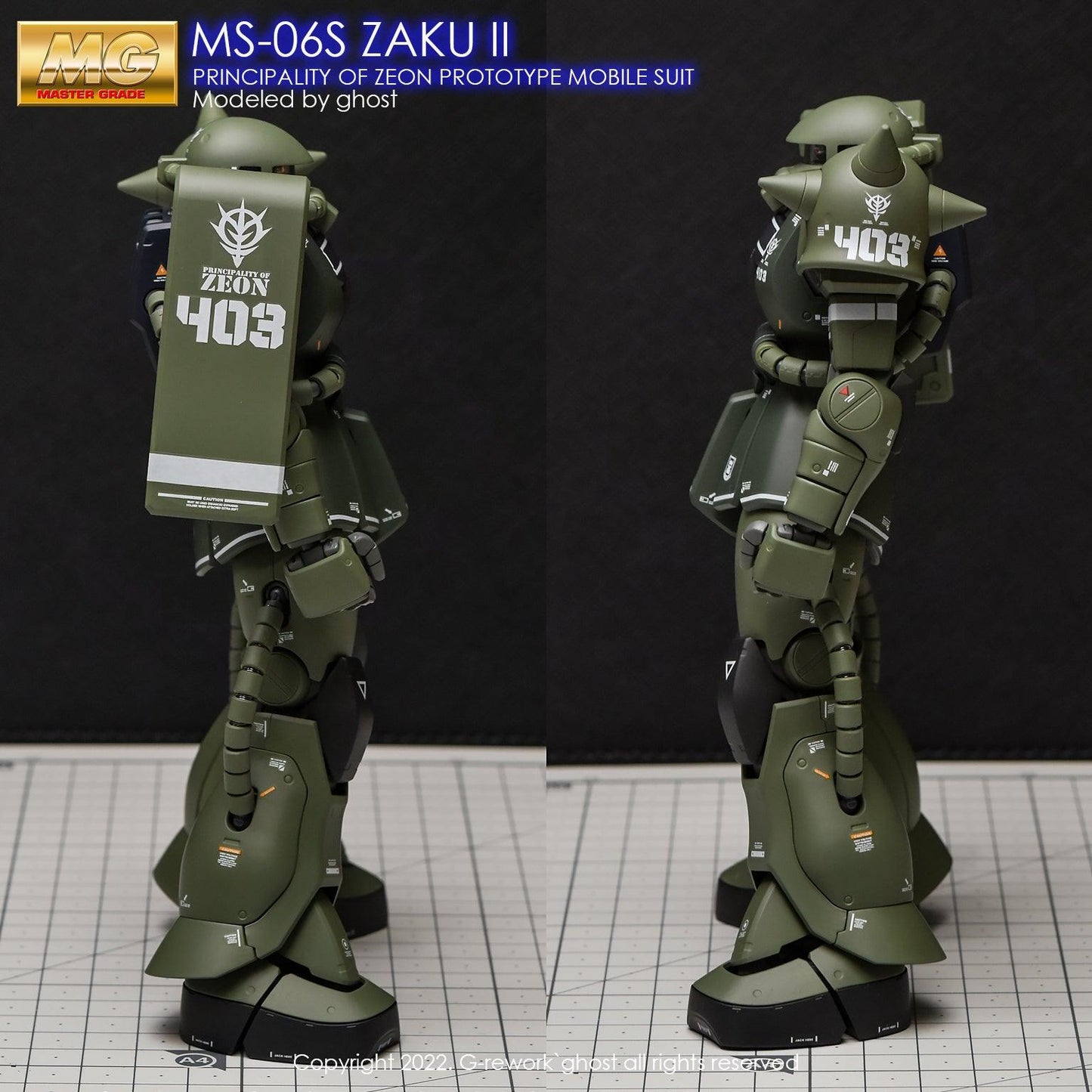 MG 1/100 MS-06S Zaku II 2.0 Water Decal [G-REWORK]