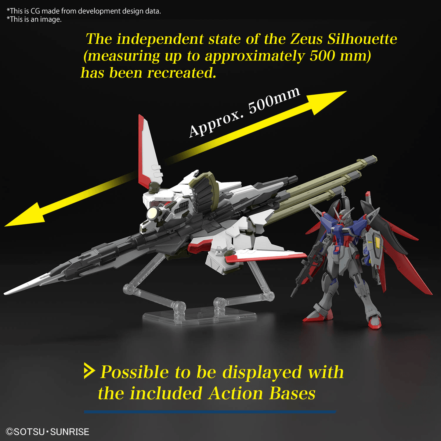 HG 1/144 Destiny Gundam Spec II & Zeus Silhouette