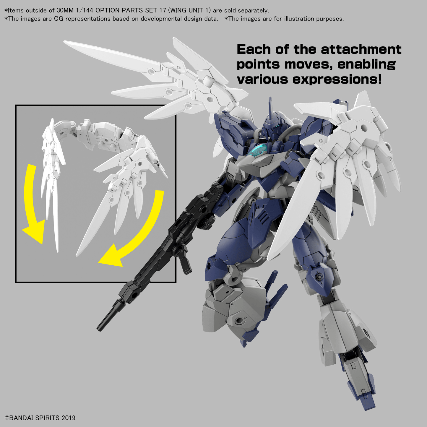 30MM 1/144 Option Parts Set 17 (Wing Unit)