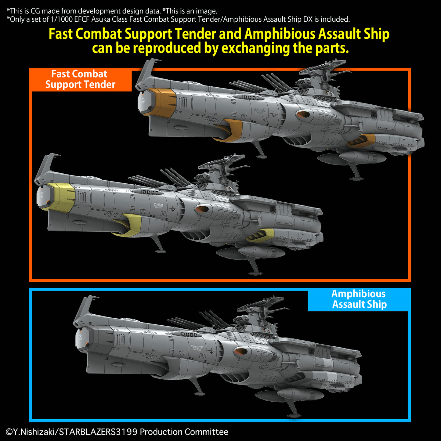 1/1000 EFCF Asuka Class Fast Combat Support Tender/Amphibious Assault Ship DX