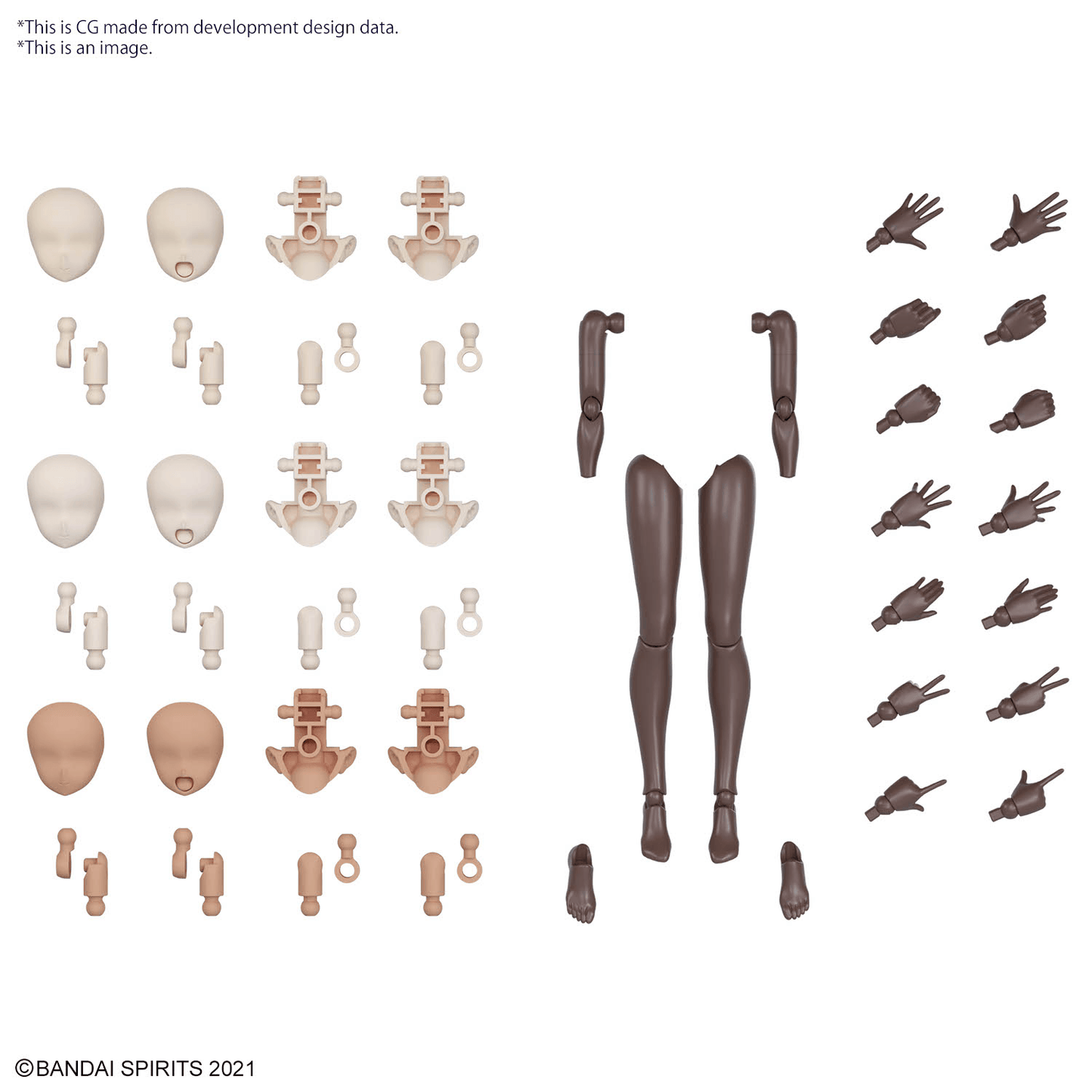 30MS - Option Body Parts Arms & Leg Parts [Brown]