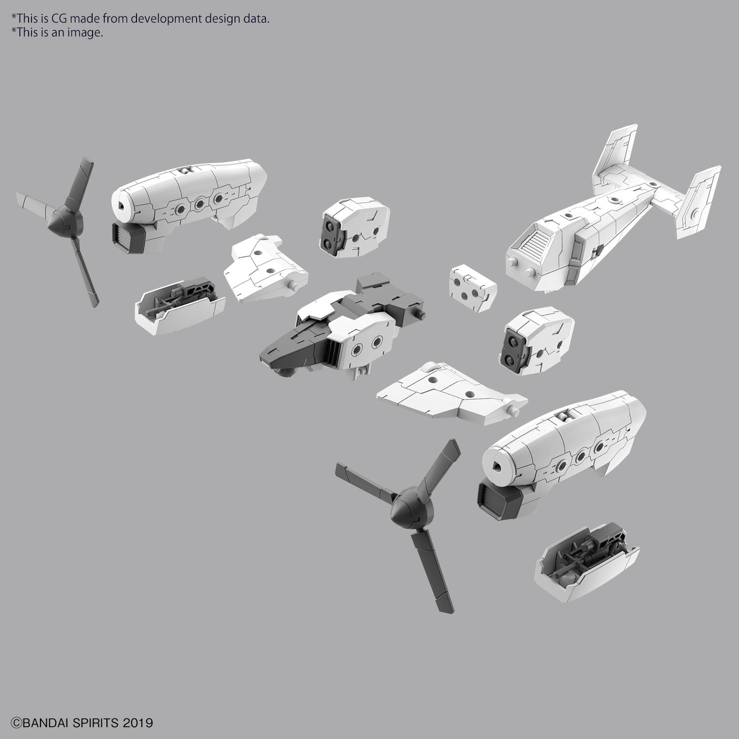 30MM - Extended Armament Vehicle Tilt Rotor Version 1:144 Scale Model Kit