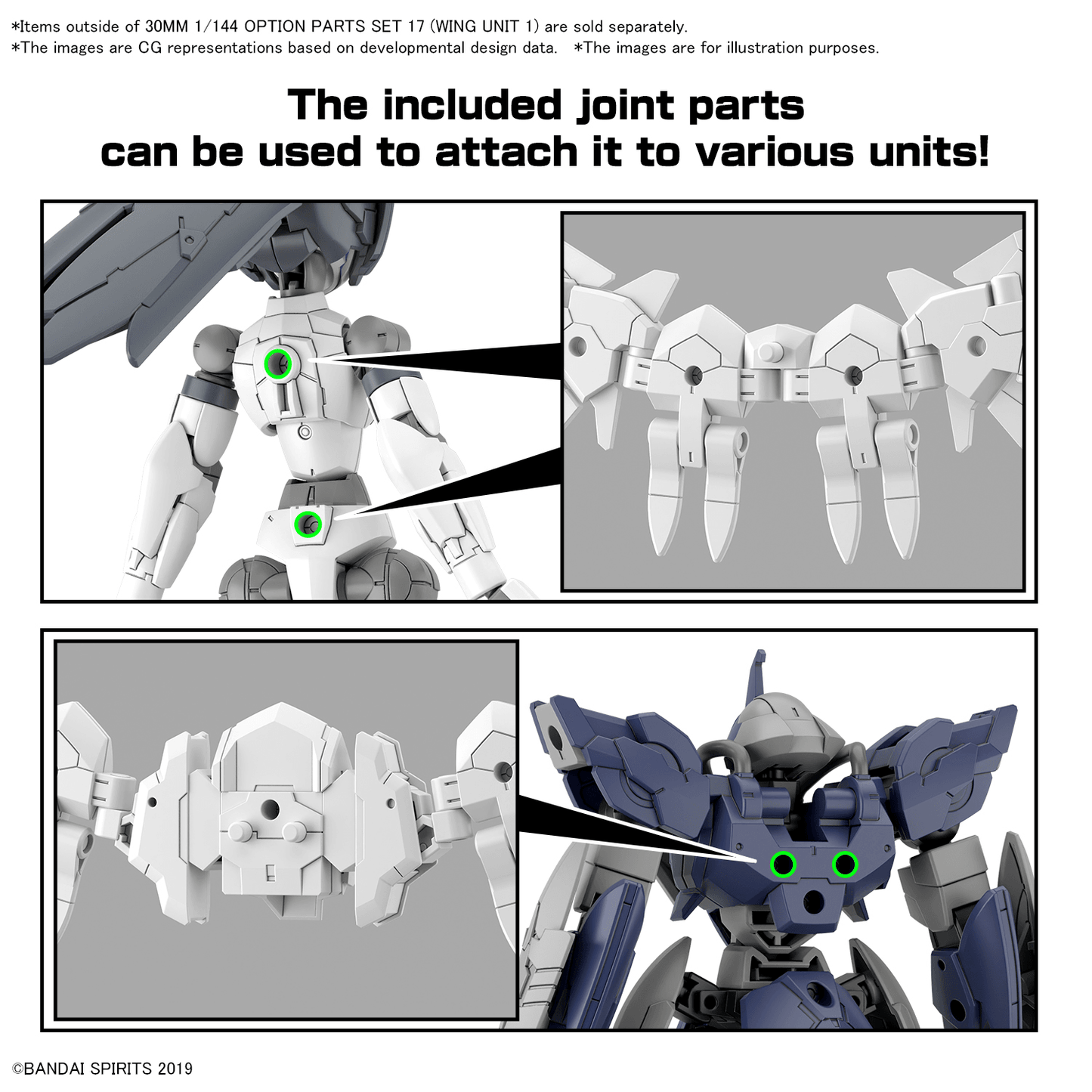 30MM 1/144 Option Parts Set 17 (Wing Unit)