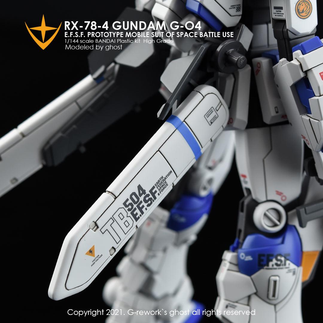 CD-HL-7804 - HG 1/144 RX-78-04/05 Full Set Water Decal [G-REWORK] - Show Me What You Bot