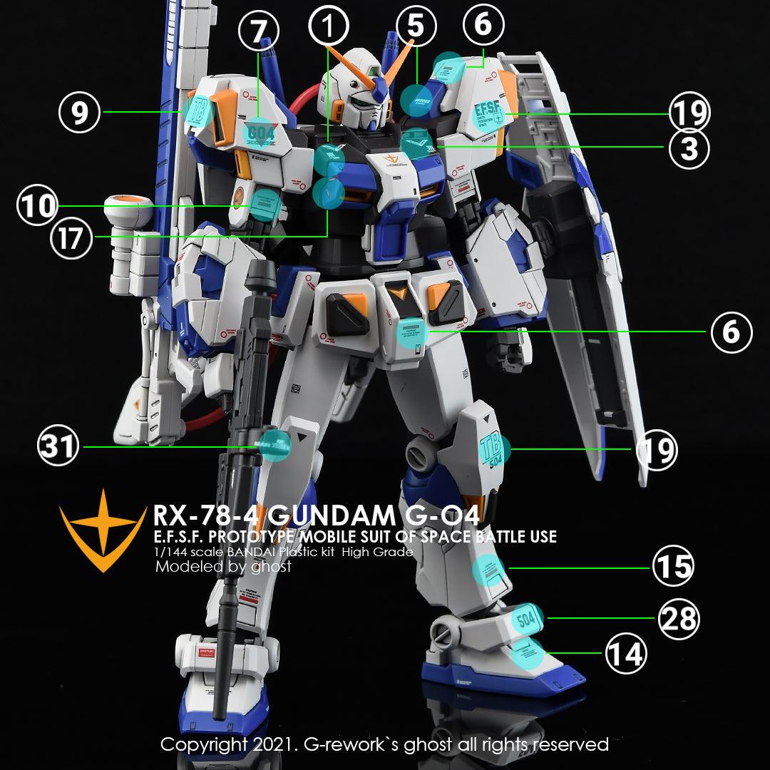 CD-HL-7804 - HG 1/144 RX-78-04/05 Full Set Water Decal [G-REWORK] - Show Me What You Bot