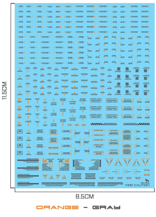 Delpi - 1/100 Caution Decal [Options Available] - Show Me What You Bot