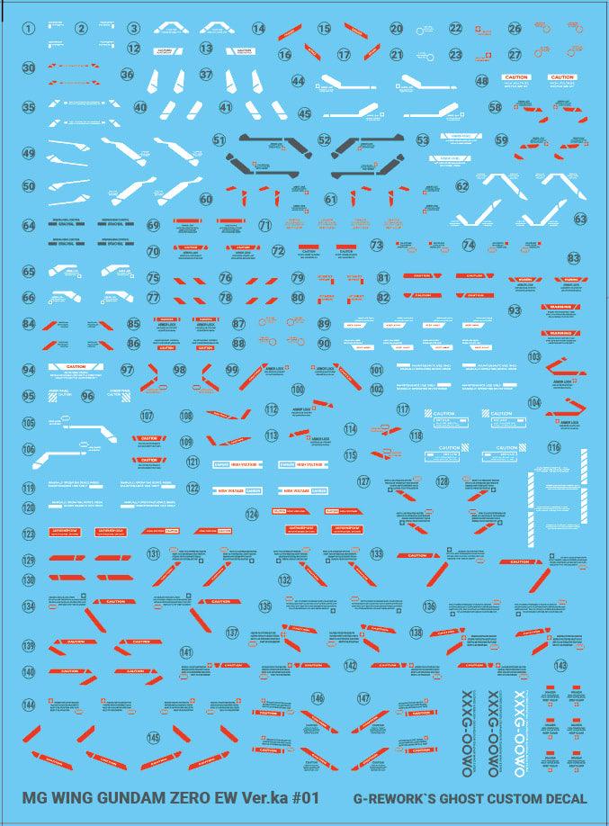 CD-M215 - MG 1/100 XXXG-00W0 Wing Gundam Zero Ver.Ka Water Decal 2.0 [G-REWORK] - Show Me What You Bot