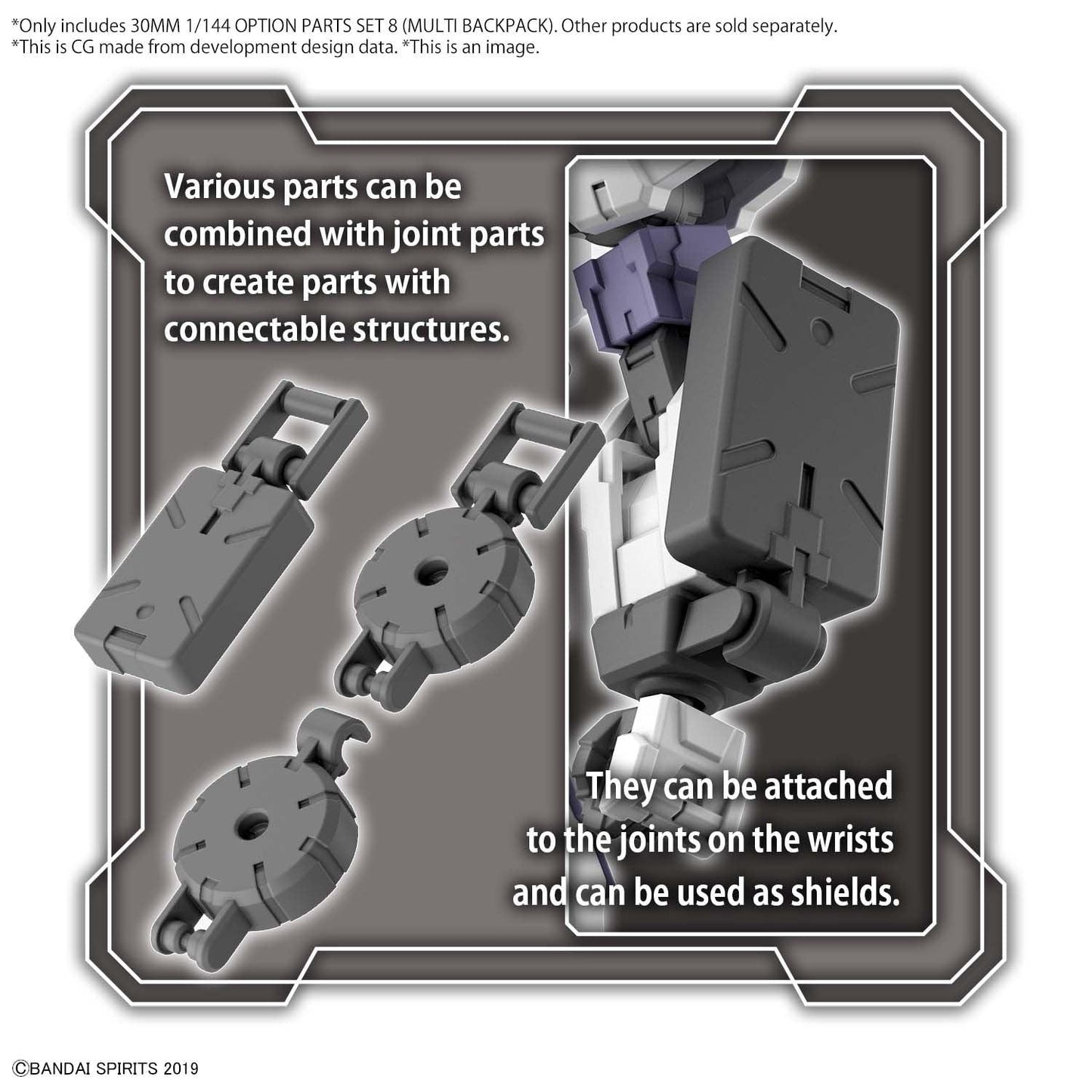 30MM 1/144 OPTION PARTS SET 8 (MULTI BACKPACK) [2022] - Show Me What You Bot