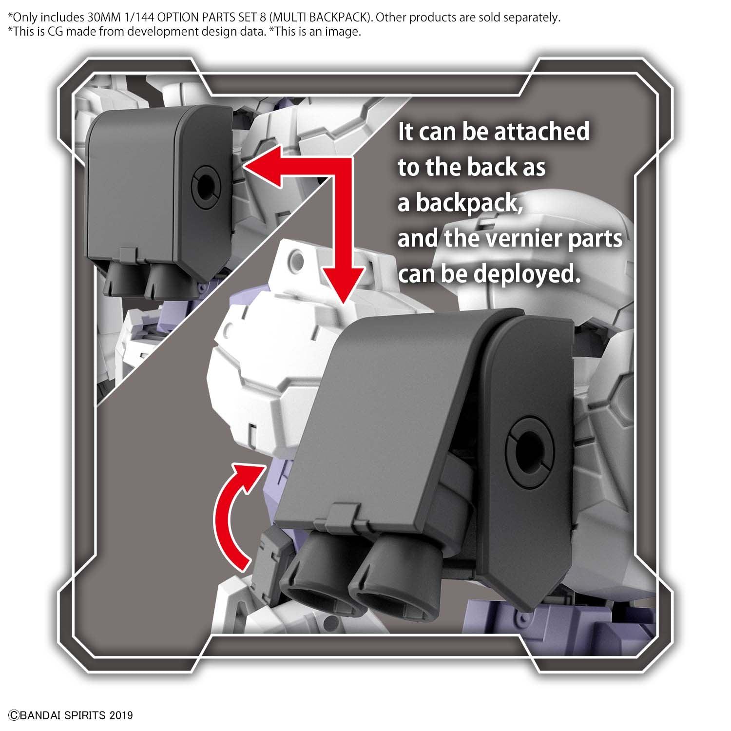 30MM 1/144 OPTION PARTS SET 8 (MULTI BACKPACK) [2022] - Show Me What You Bot