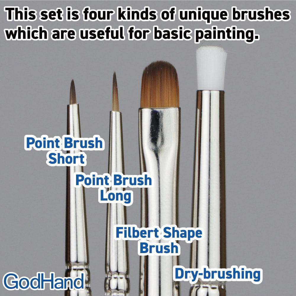 GodHand - Brushwork Semi-Pro 4 Brushes Set - Show Me What You Bot