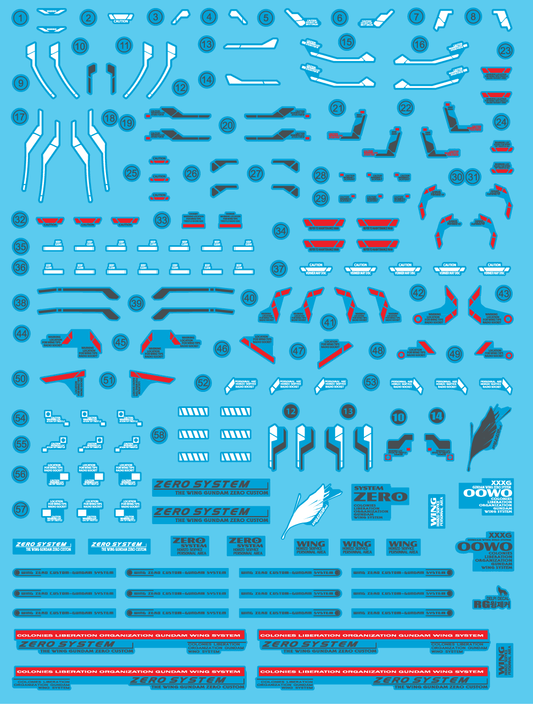 Delpi - RG 1/144 Wing Gundam Zero Custom Decal - Show Me What You Bot