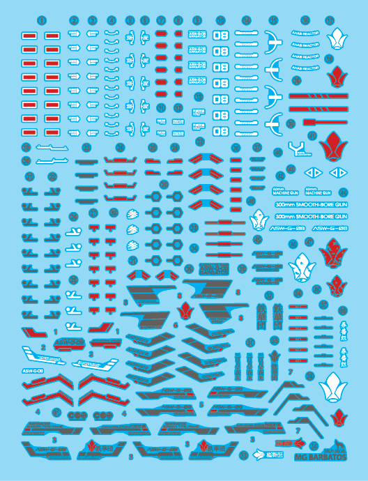 Delpi - MG 1/100 Barbatos Gundam Decal [Options Available] - Show Me What You Bot