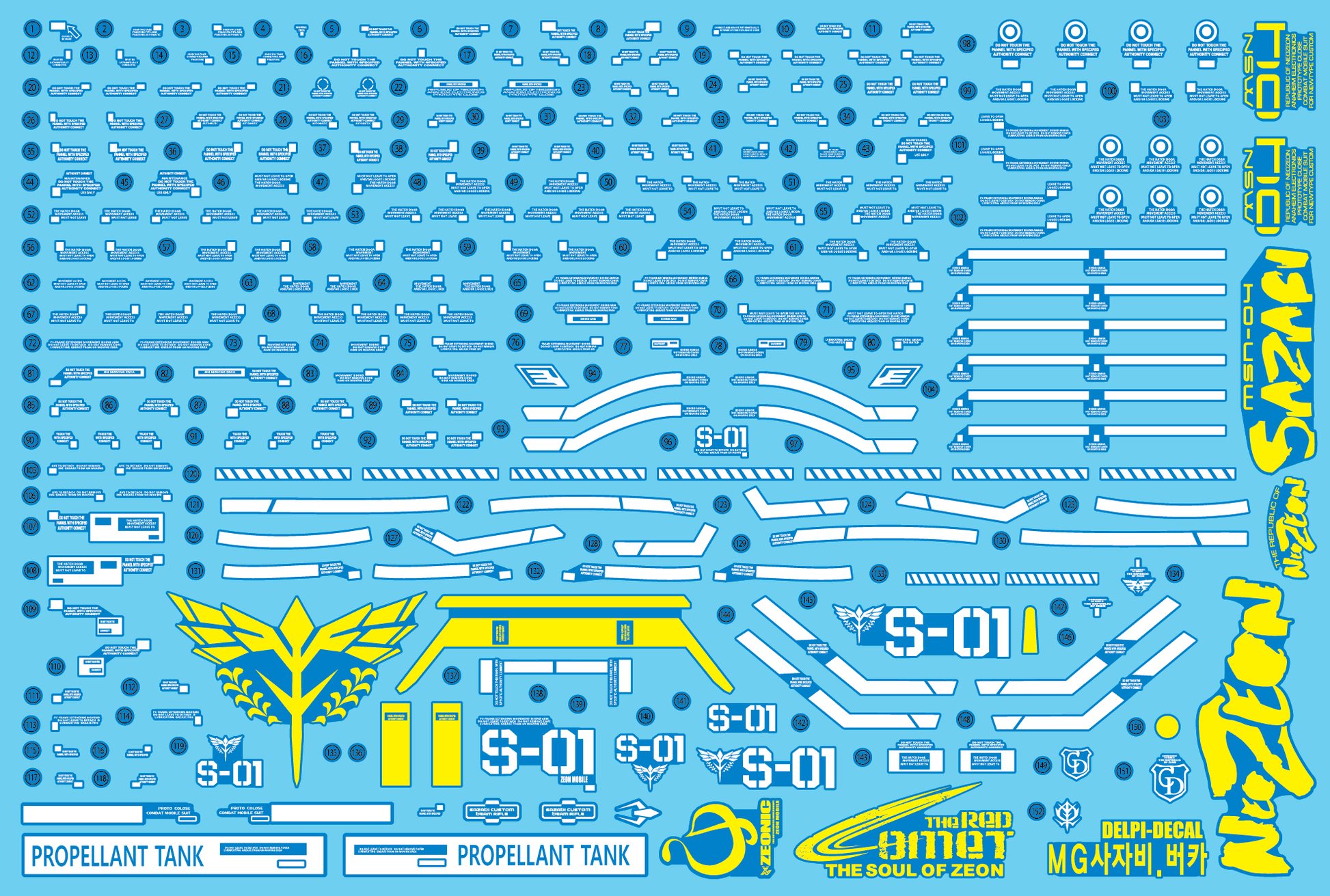 Delpi - MG 1/100 Sazabi Ver.Ka Decal [Options Available] - Show Me What You Bot