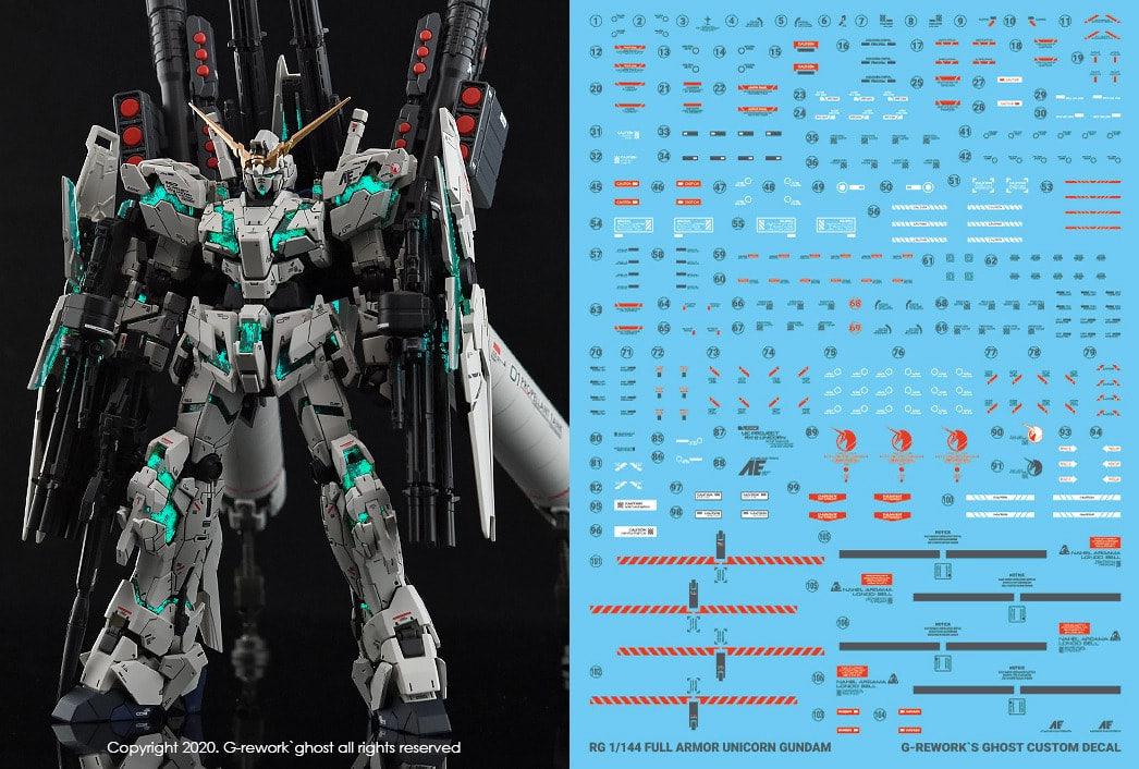 1/144 RX-0 Full Armor Unicorn Gundam Water Decal [G-REWORK] - Show Me What You Bot